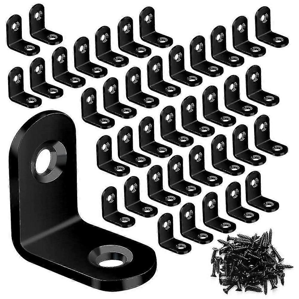 40pcs L Bracket Angle Bracket Set,90 Degree Right Angle Bracket, L Bracket, for Wooden Furniture,wi