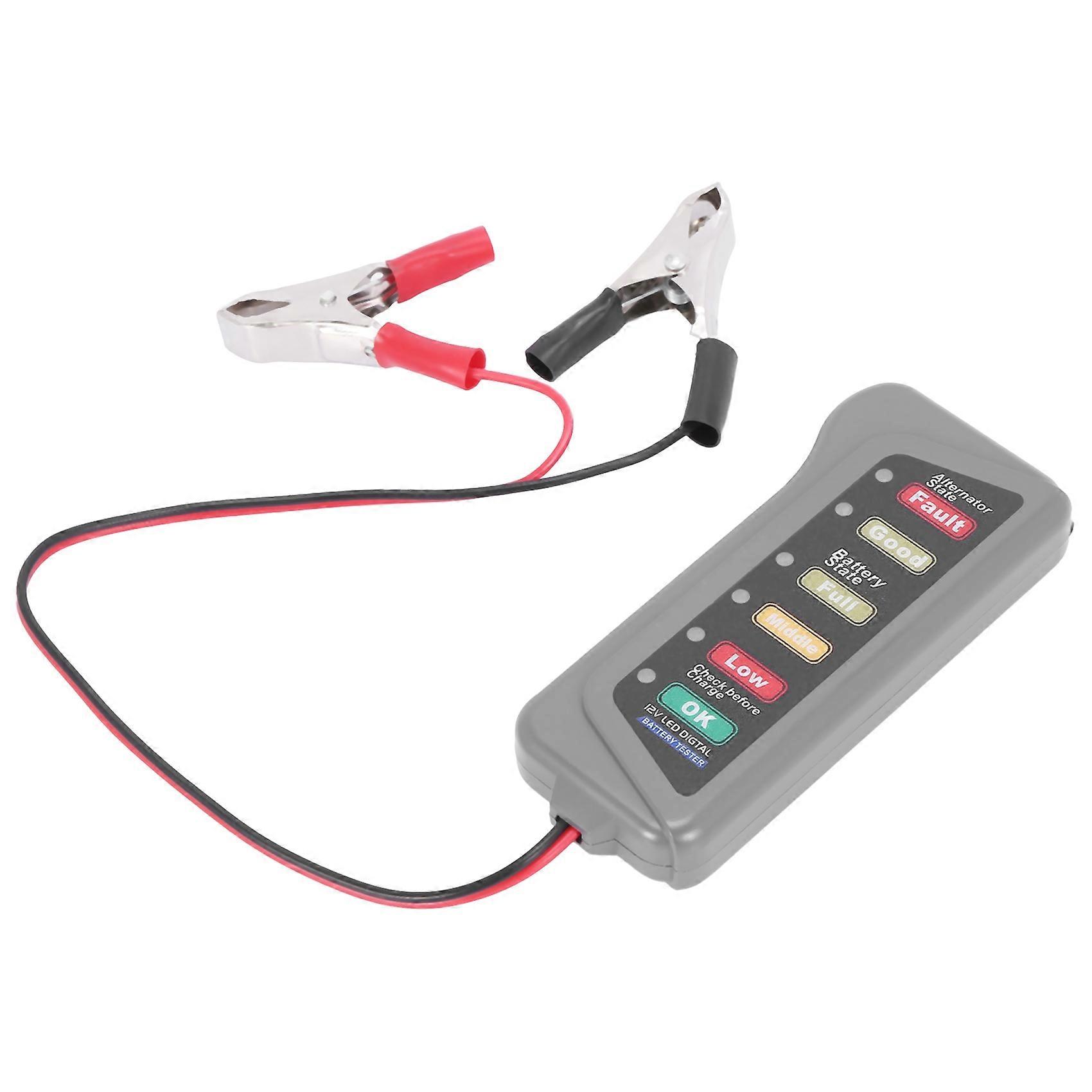 12 V-os autós akkumulátor és generátor teszter - töltés (LED jelzés)