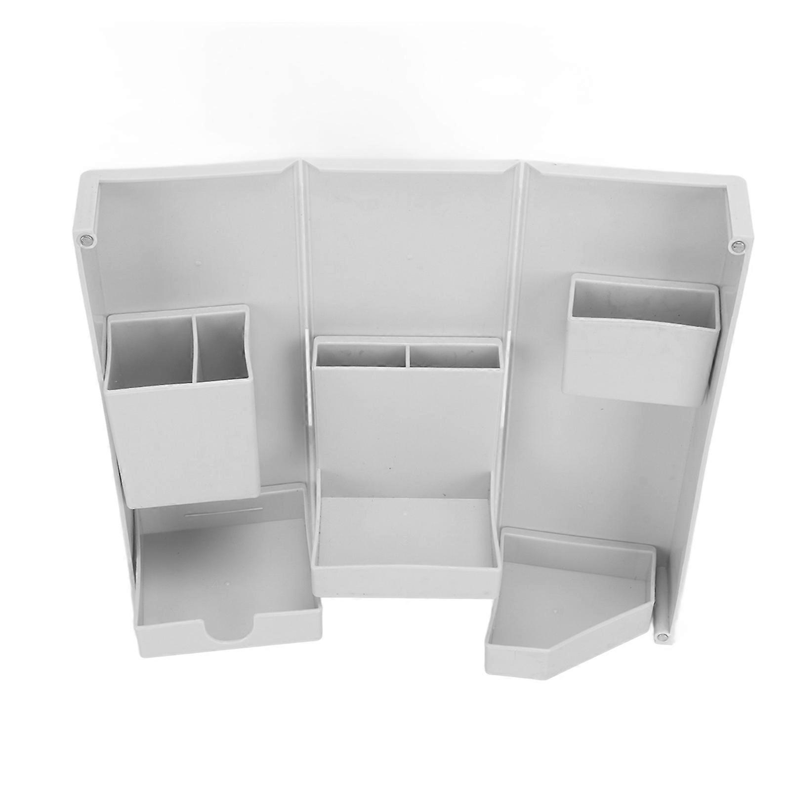 Desktop Storage Multi Compartment Purpose Plastic Foldable Makeup Storage Box for Stationery Tools