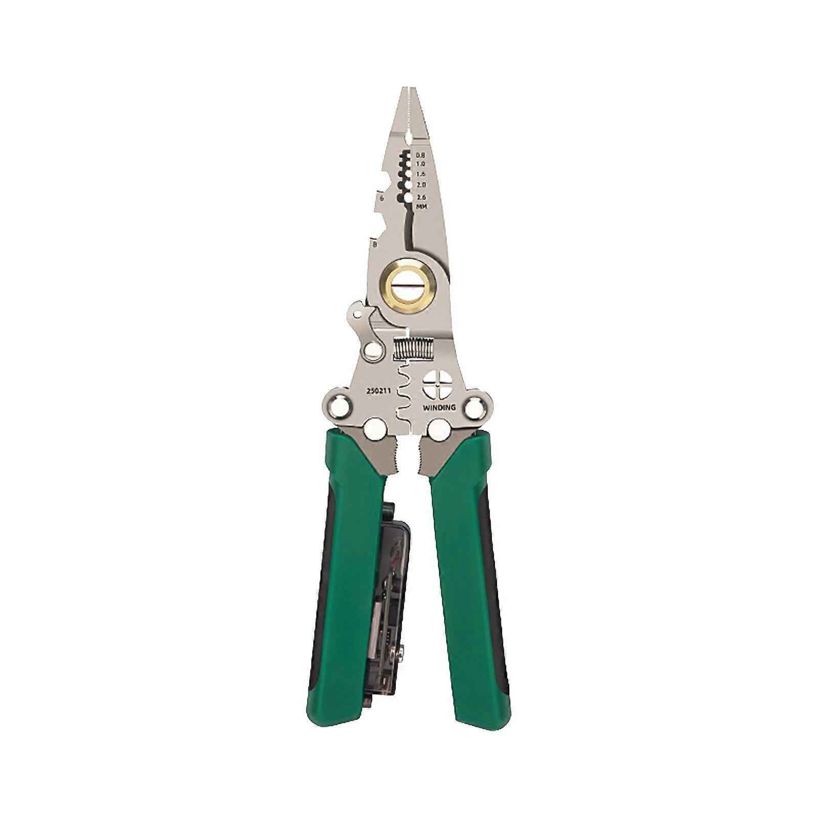 Professional Wire Strippers with Built In Voltage Tester Stainless Steel Nonslip Design for Accurate Stripping