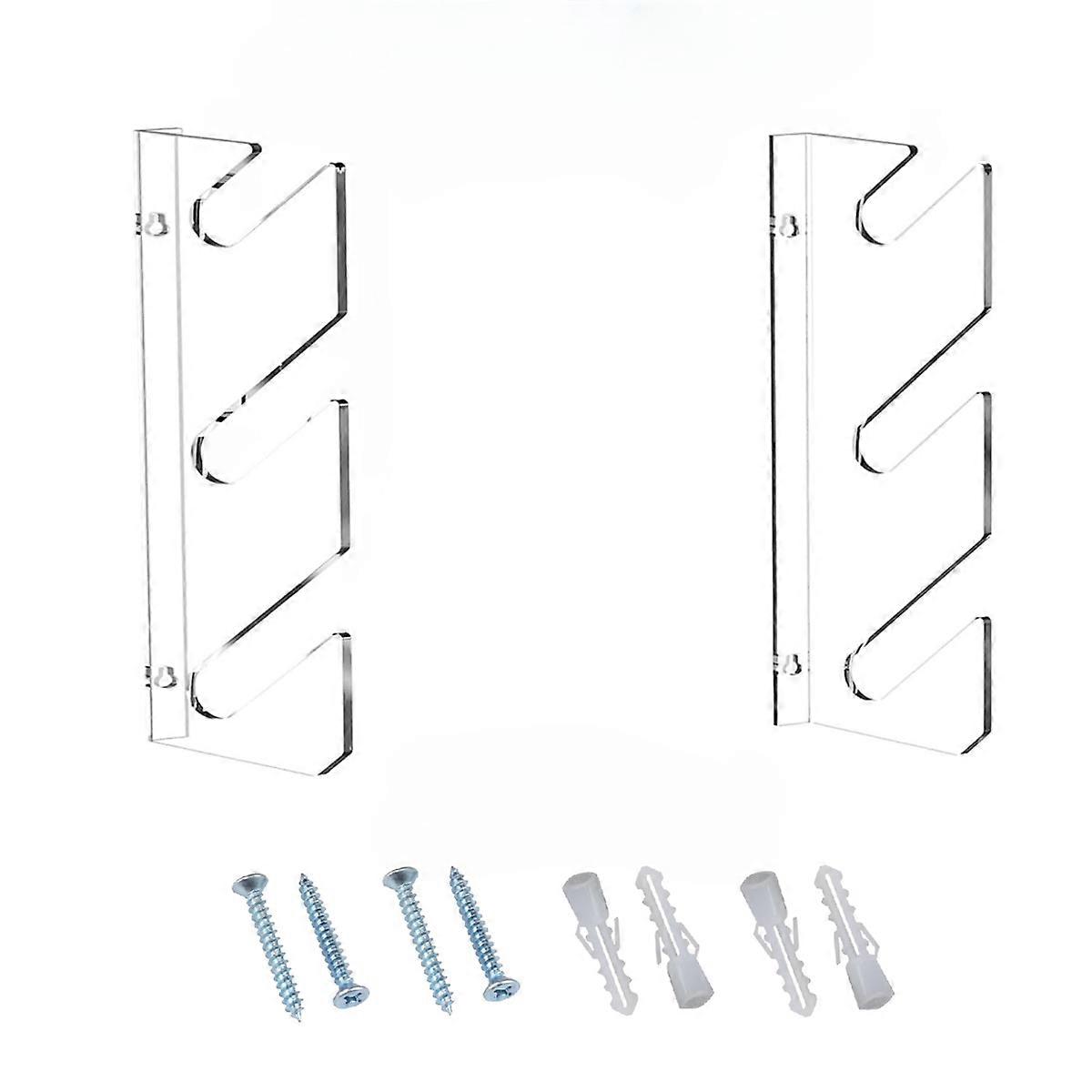 1 Pair Skateboard Display Rack Acrylic Wall Stand Fixed Mount Holder