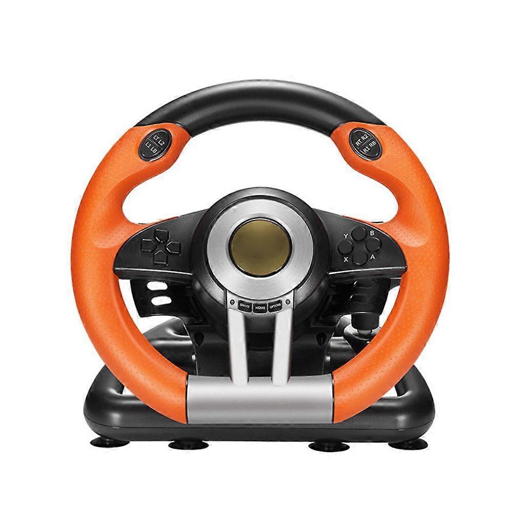 Game Wheel with Folding Pedals Fit for PC/ for PS3/ PS4/ Xboxone/ Switch