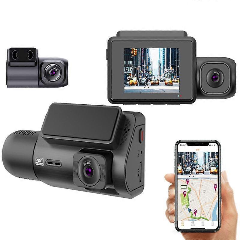 3 Channels Car Recorder 4K UHD Front+1080P Inside+2K Rear M700A