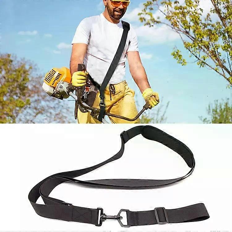 Adjustable Lawn Mower Straps with Black Plastic Buckles -