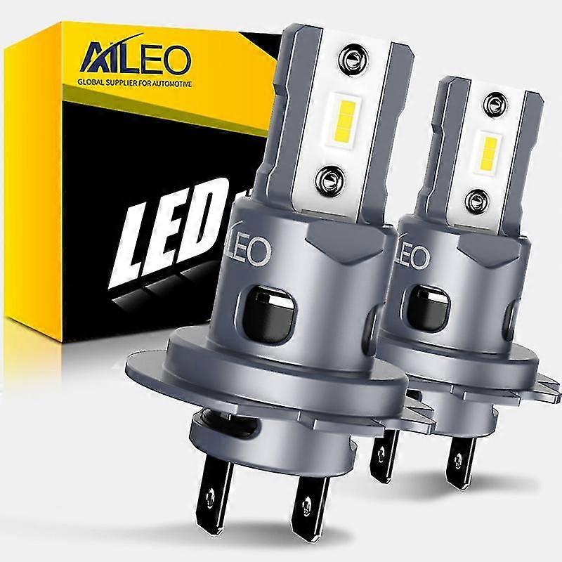 -2 Pcs H7 Led Canbus Headlight 6000k Wireless Turbo Super Bright Csp Led Non Polarity 15000lm 12v 1:1 Mini Design Ip68