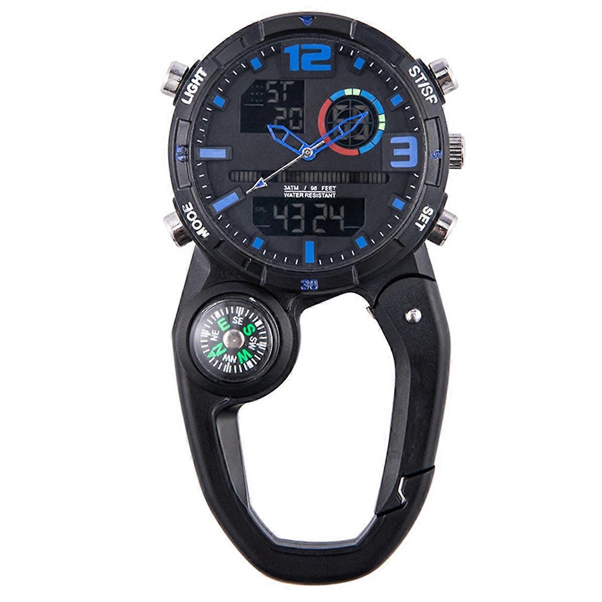 RoundScreen Outdoor Carabiner Watch with Compass Multi Functional Climbing Carabiner Watches for Me