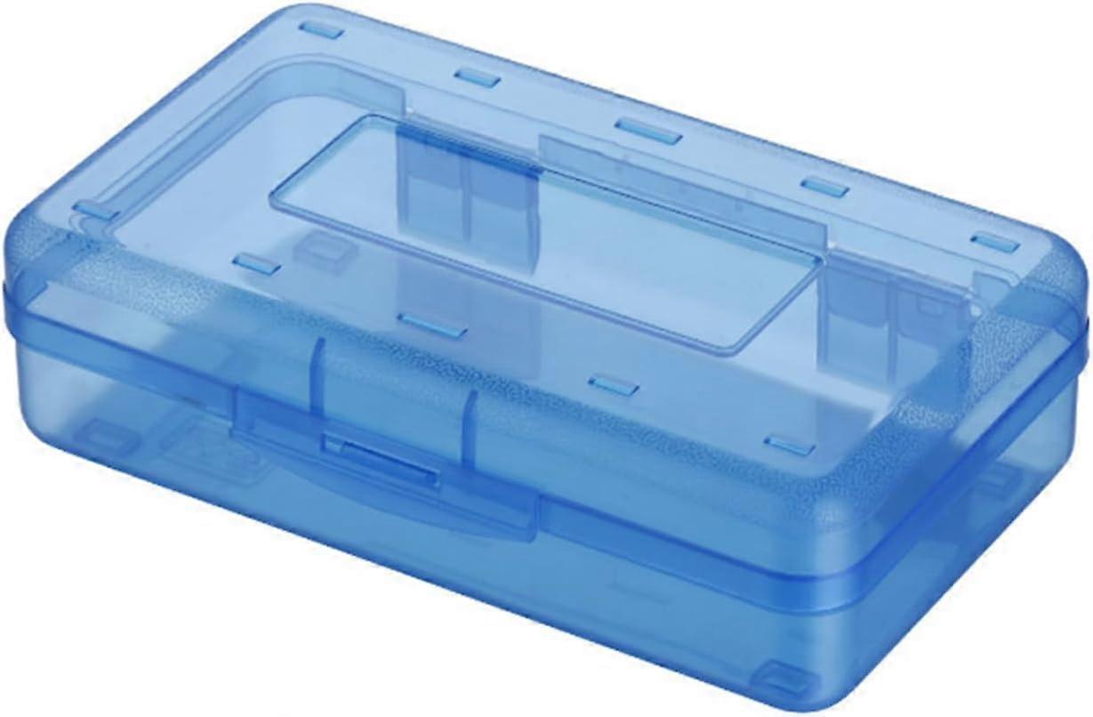 Akfyro Pencil Box for Adults, Plastic Pen Case, Portable Size, Organizer with Compartments, Durable Material