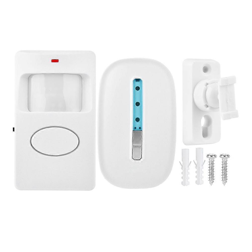 Wireless Doorbell Kit Receiver Transmitter PIR Motion Sensor Security Alarm System EU 100-240V