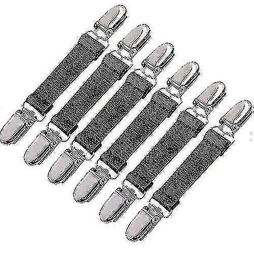 6 st vintervantklämmor elastiska handskklämmor i rostfritt stål