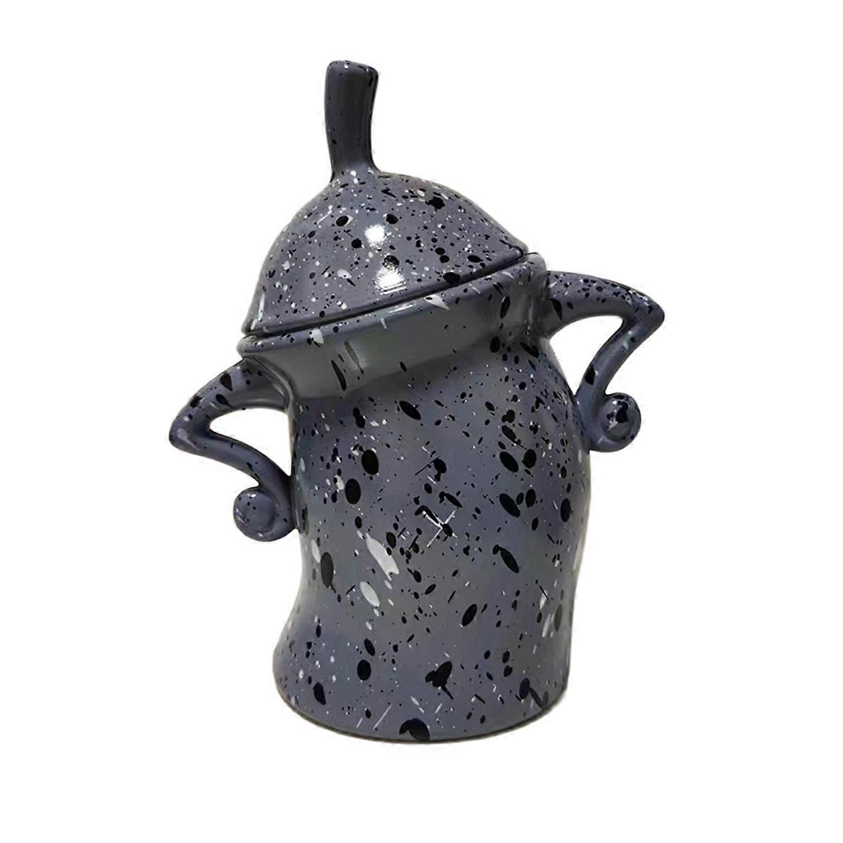 Grey Canister with Attitude Drop Resistant PVC Durability Food Canisters with Lids Desktop Cup Ornament for Halloween
