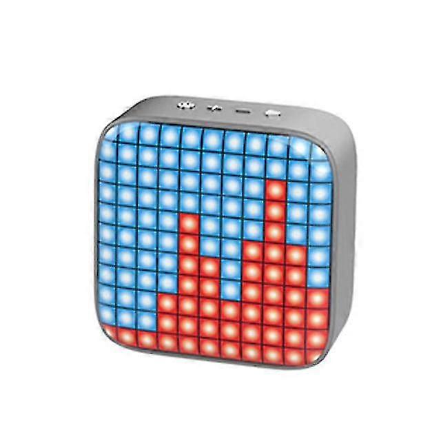 New Wireless Tooth Square Led Ser Mini Retro Cute Pixel O Tf