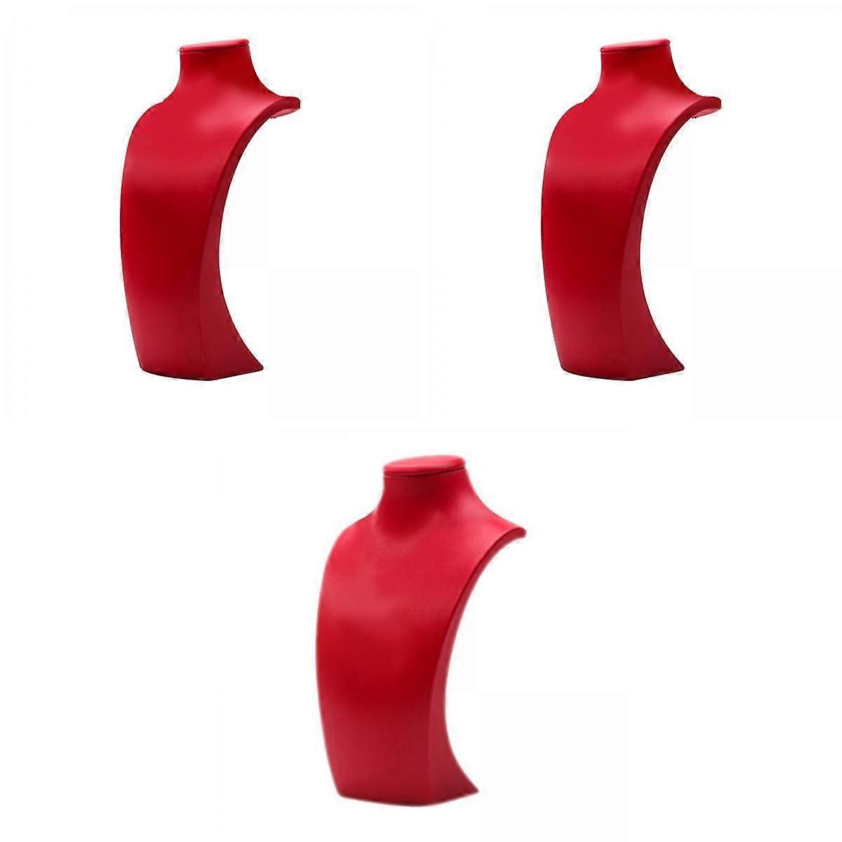 3Pcs Collier Pendentif Affichage Buste Bijoux Stand Holder Rack