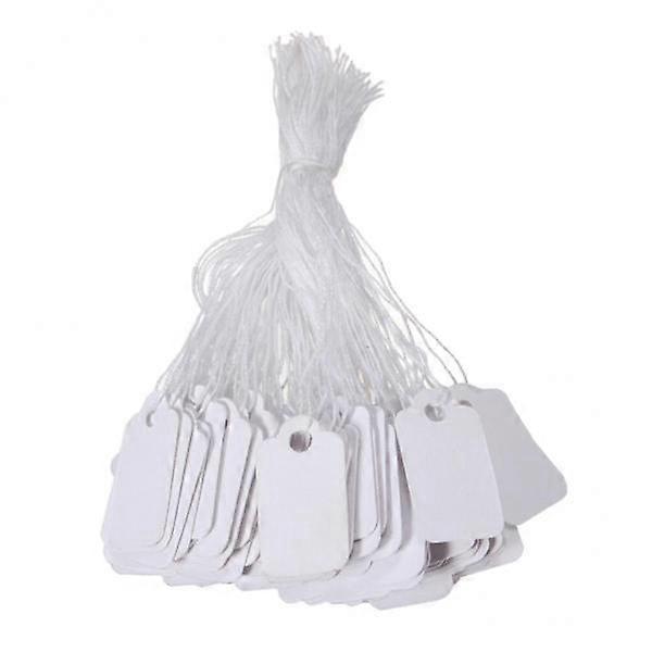 2x 100x Weißes Preiszeichenpapier Beschreibbares Display Etikett Schmuck Kleidung Tags