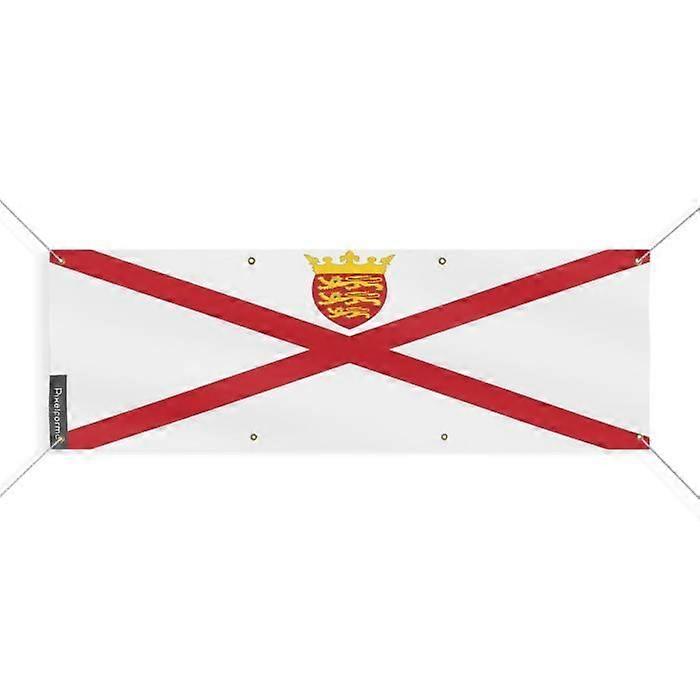 Jersey Flag Banner 8 Grommets 120x360 cm