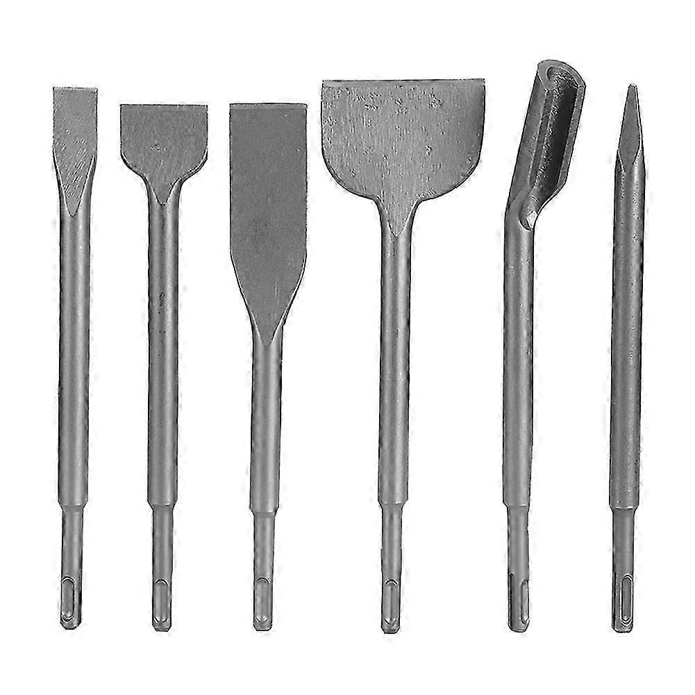 6pcs Rotary Hammer SDS Plus Drill Chisel Set Concrete Wall Drilling Tool