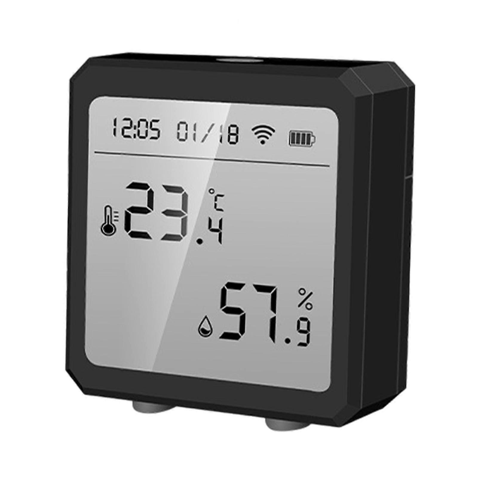 Indoor Monitor Alerts Temp and Humidity Indicator for for Tuya-color: Black
