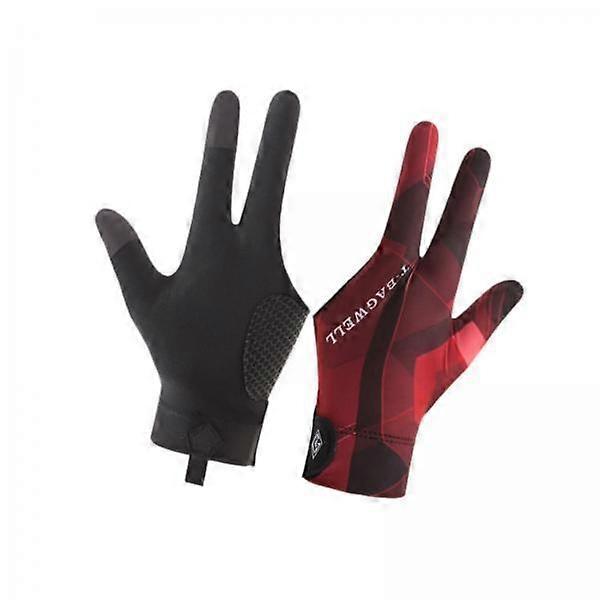 6x 3 Finger Billiard Gloves for Indoor Use Separate Finger Design Lightweight