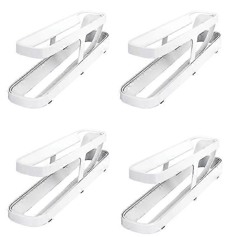 4Pcs Egg Holder for Refrigerator, Rolling Egg Storage Container Egg Rack Space-Saving Egg Dispenser