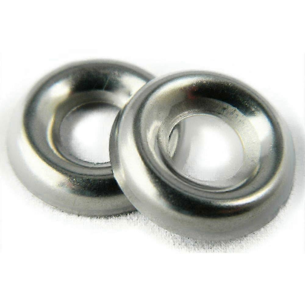 Stainless Steel #6 Countersunk Cup Washer - 10 Pack