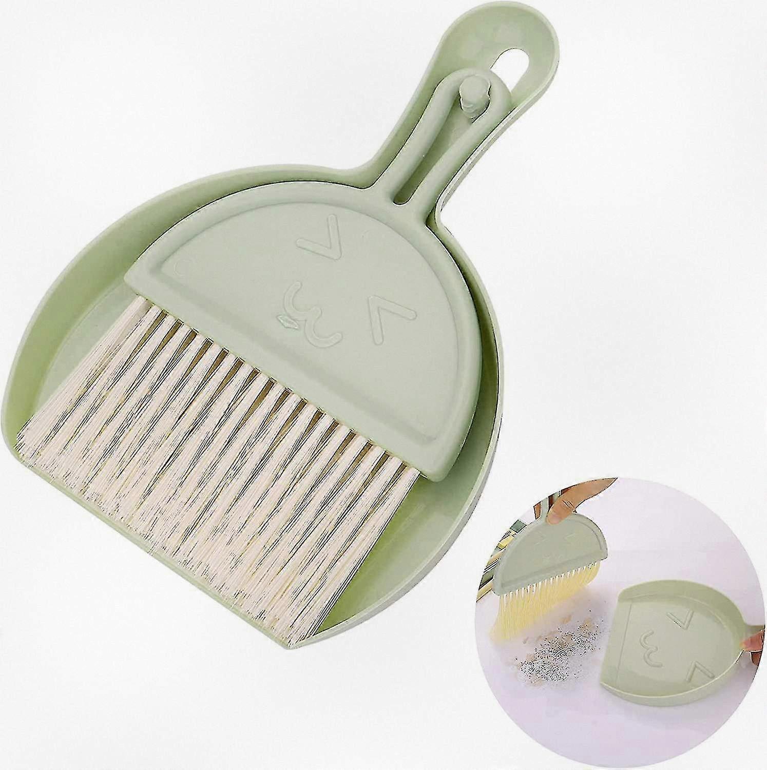 Portable Mini Dustpan and Broom Set, Handheld Table Brush with Soft Bristles, Ideal for Sweeping Crumbs in Office, Home, and Kitchen