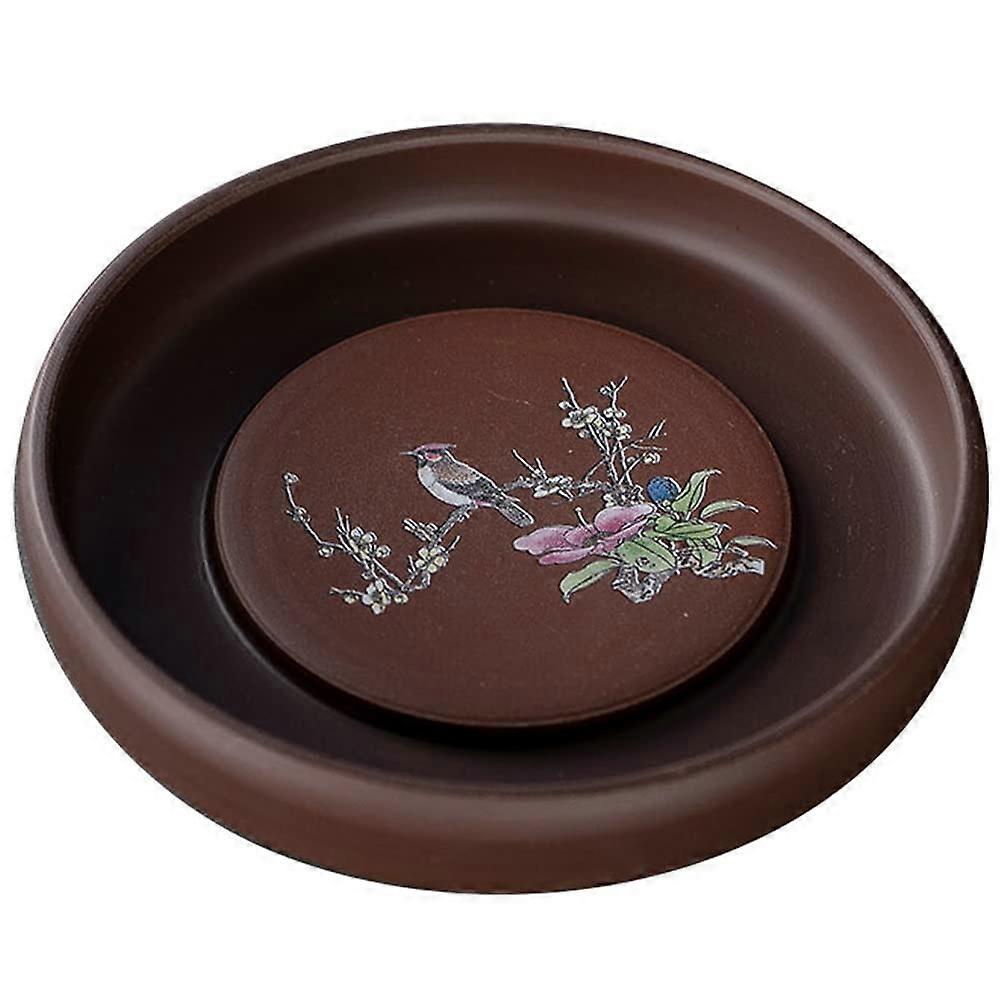 Einfaches Teetablett 13 cm Lila Tontopfmatte für Kung-Fu-Tee-Set, Teekannen-Basis und Teetablett-Zubehör