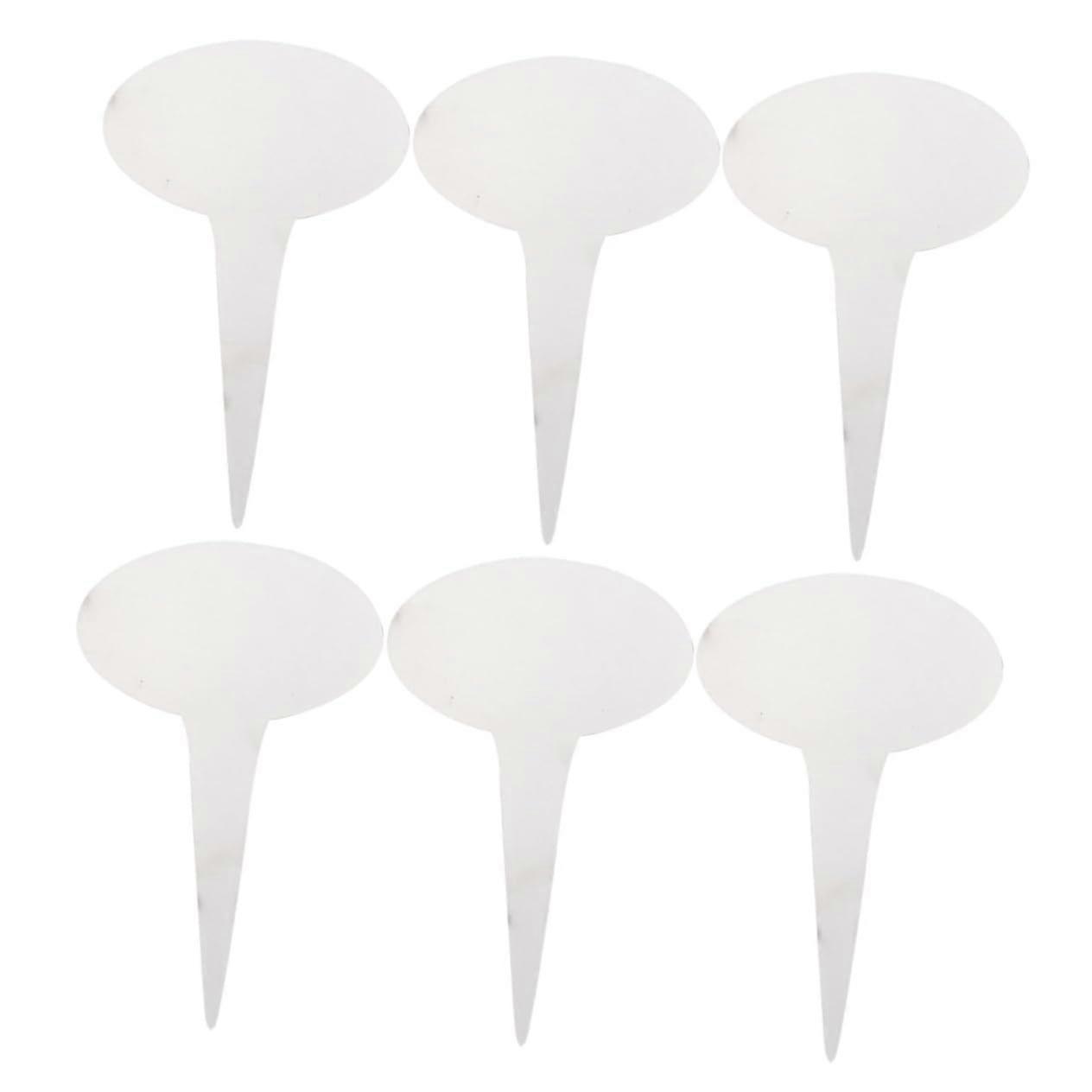 6 Pieces Garden Marking Labels For Potted Plants - Small Acrylic Name Plate For Flower and Tree Identification