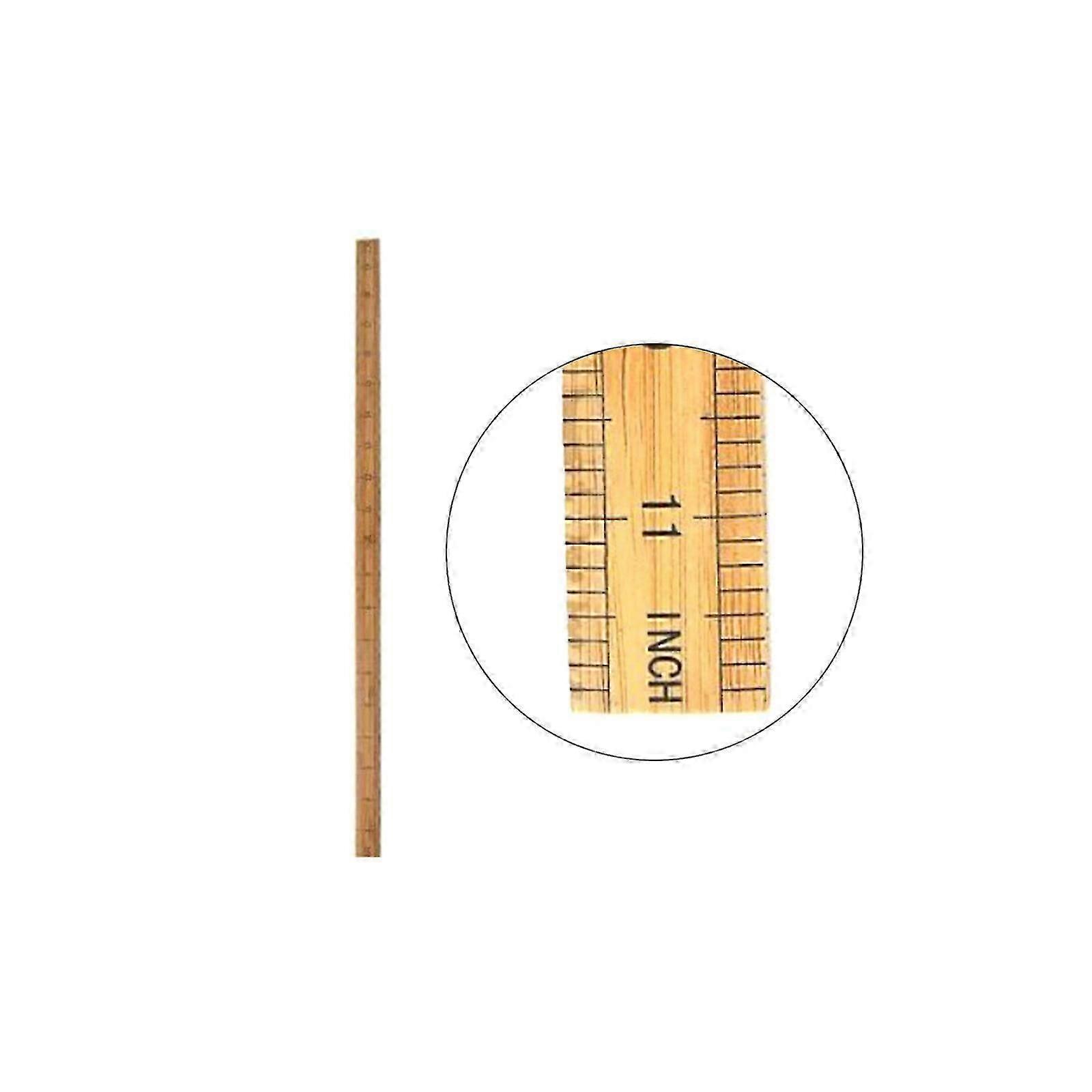 Wooden Ruler 12Inch 24Inch Drafting Rulers Double-Sided Ruler, Inches Centimeter Metric Measuring Ruler for Students