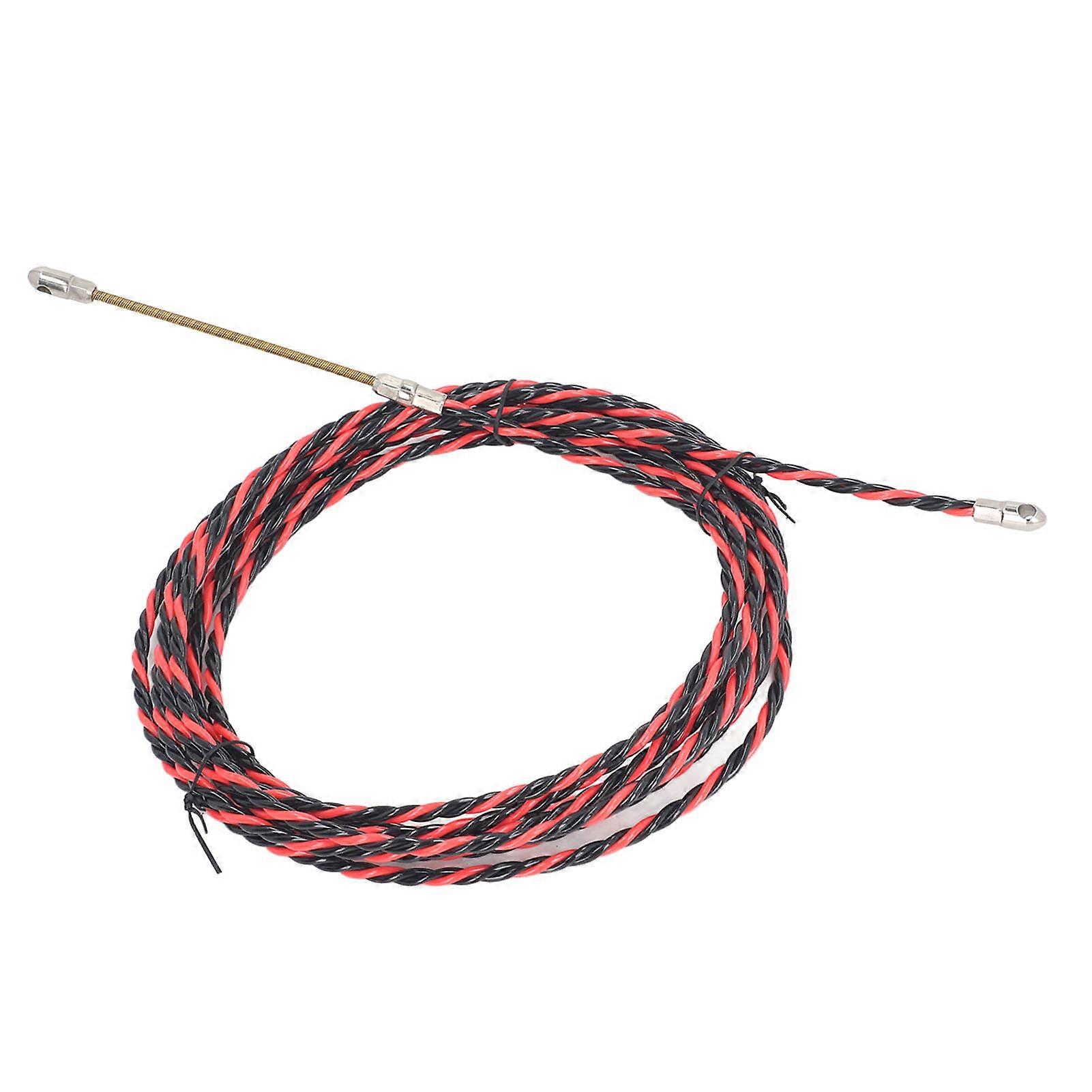 Electrical Spring Wire Threader Fish Tape Manual Cable Puller Tool Electrician Threading Device 5m 