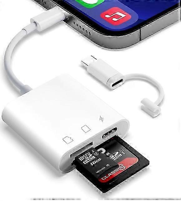 2025 Card Reader - for Apple to SD+TF+Charging (boxed)