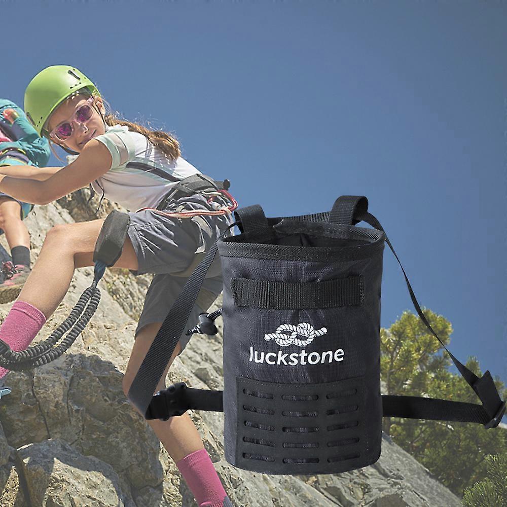 Magnesium Powder Storage Pouch with Adjustable Waist Belt Chalk Carrier Bag with Brush