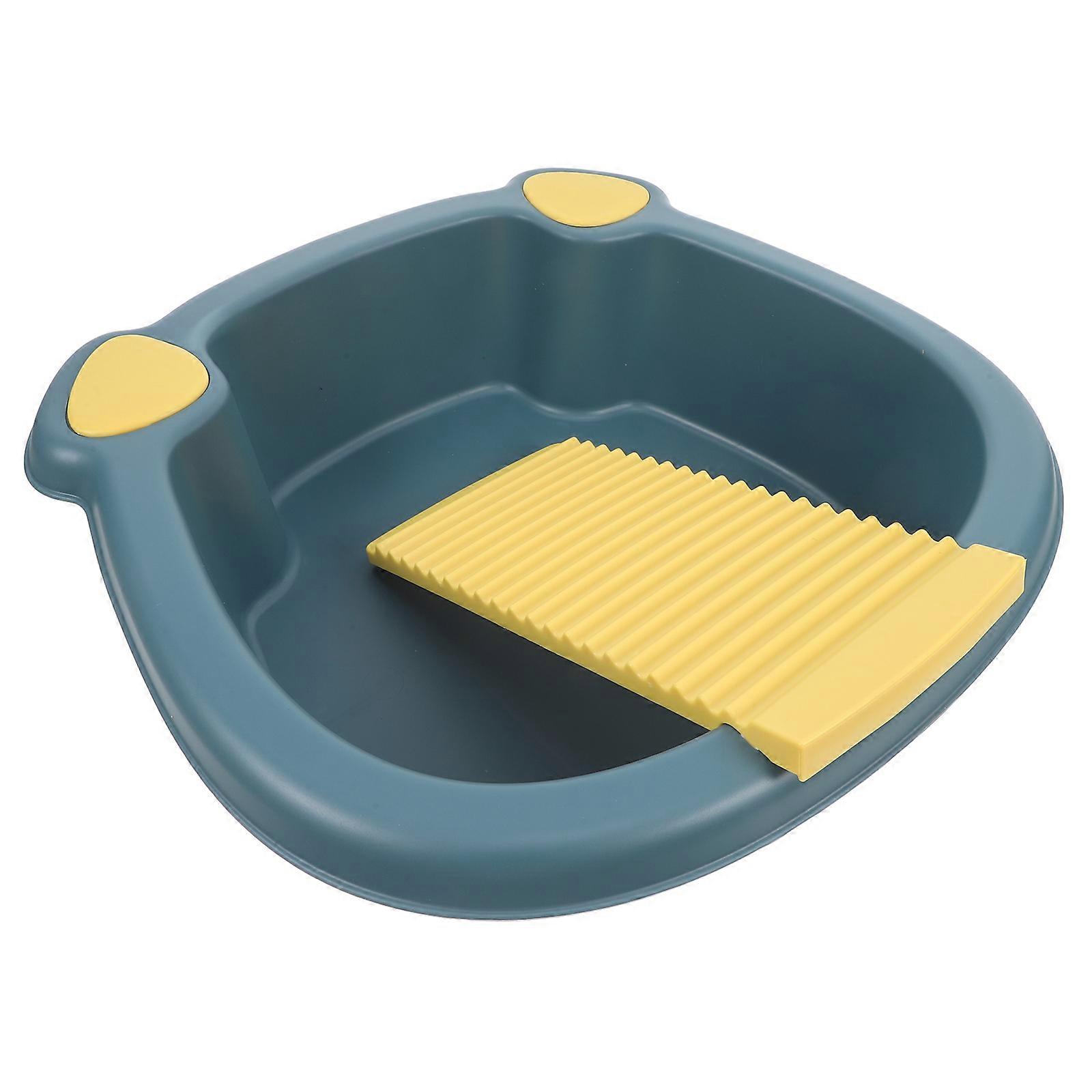 Laundry Wash Tub with Built in Washboard for Efficient Hand Washing – Home Cleaning Supplies