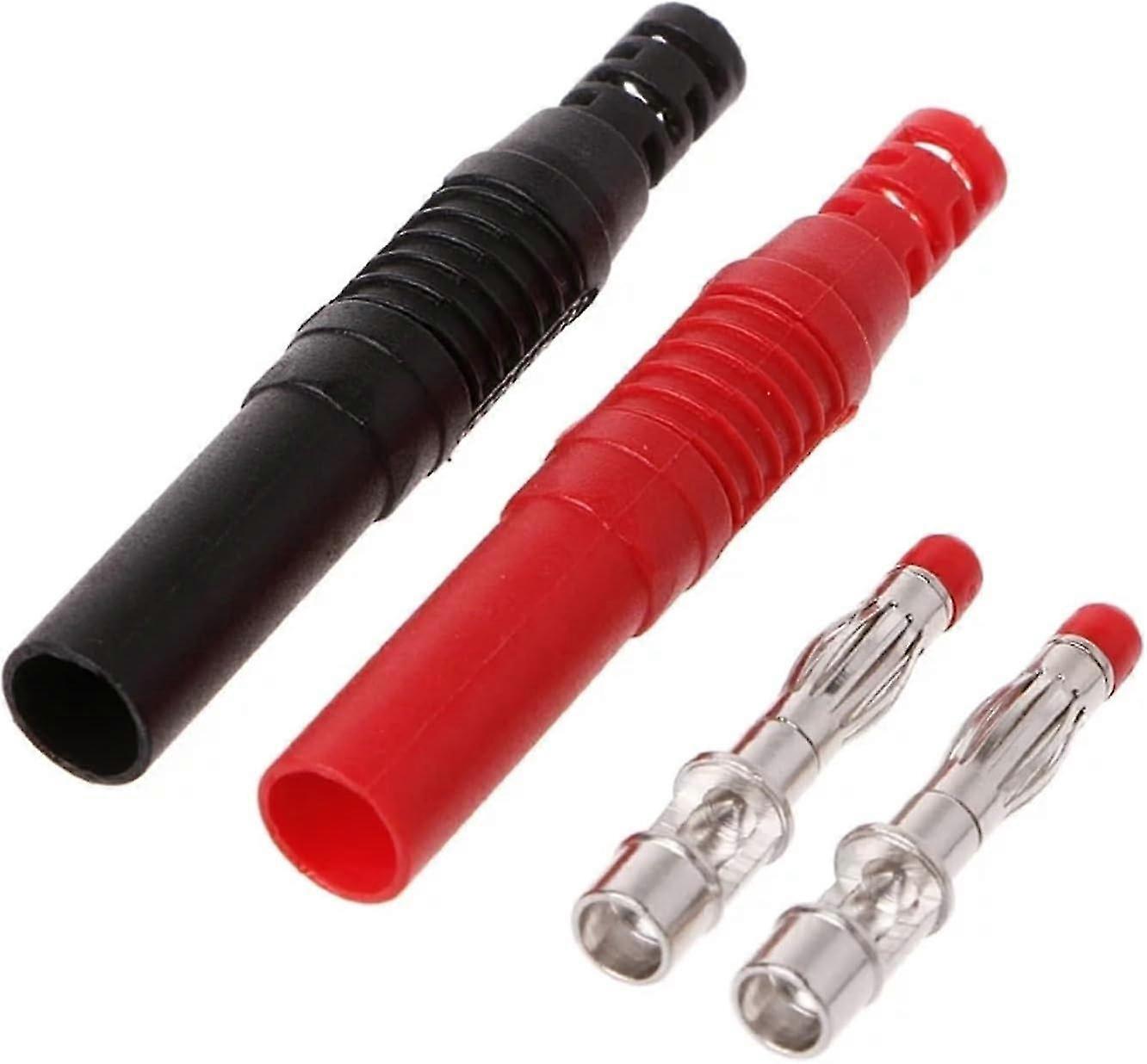 10個4mmオスバナナプラグはんだコネクタ絶縁ストレート