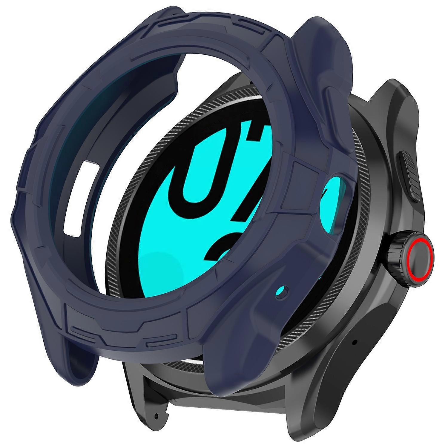 For TicWatch Pro 5 Shockproof TPU Watch Frame Case Half-Wrapped Smartwatch Protector