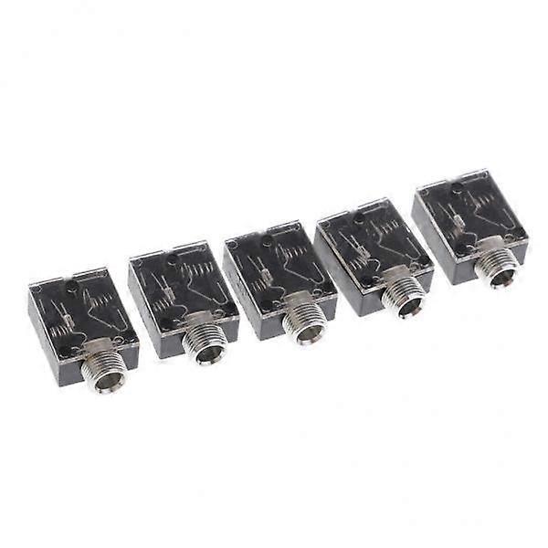 2-7pack 5Pcs Plastic PCB Mount 5-Pin Stereo 3.5mm Socket Audio Connector