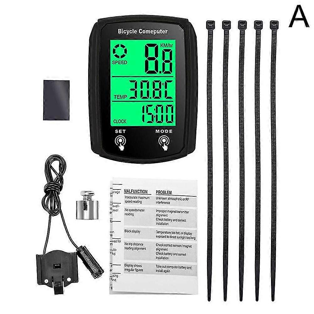 2025 Waterproof Wired LCD Digital Cycle Bike Computer Bicycle Speedometer Odometer