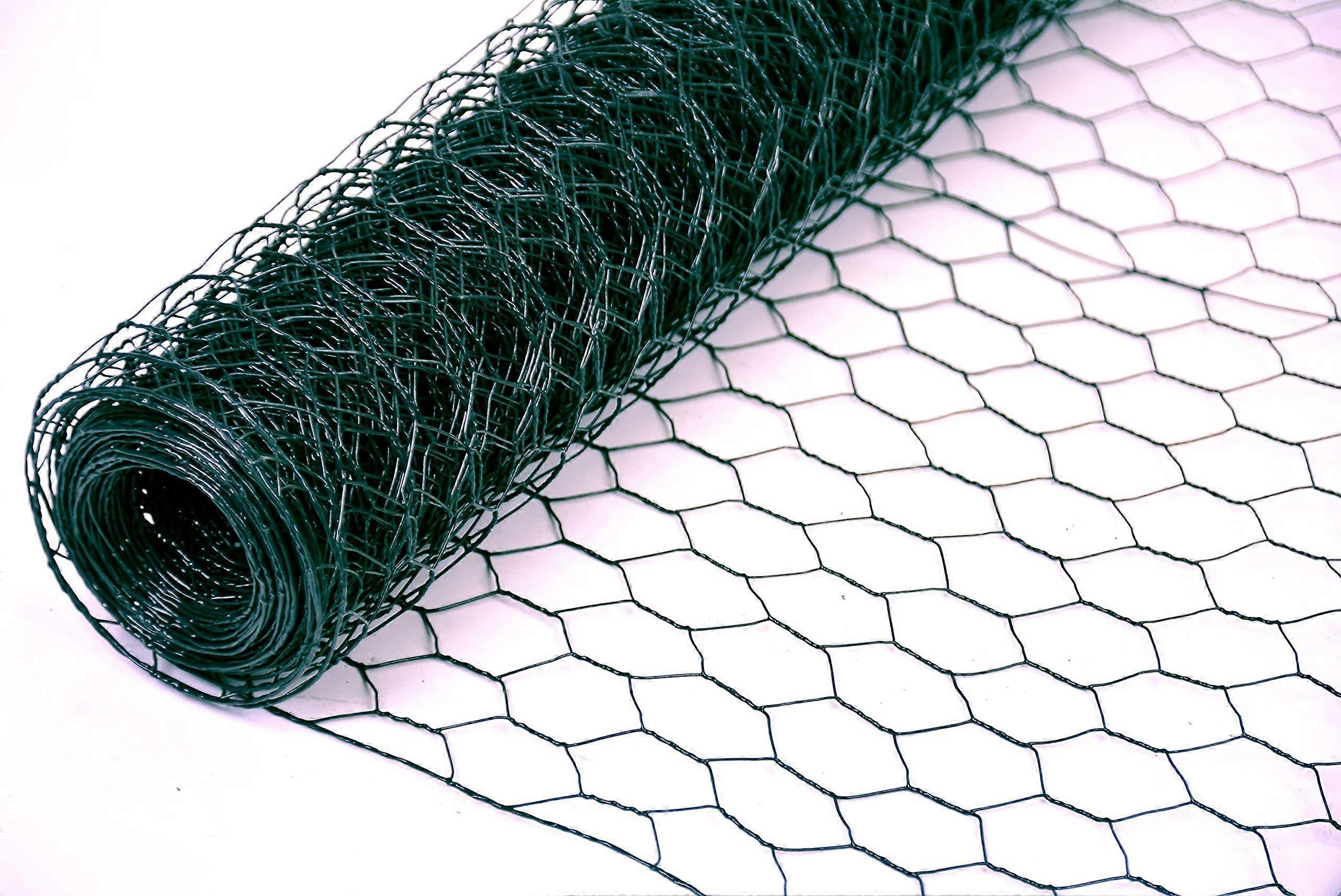 Hexagonal Wire Mesh 25mm 30cm Height 25 Metres Green