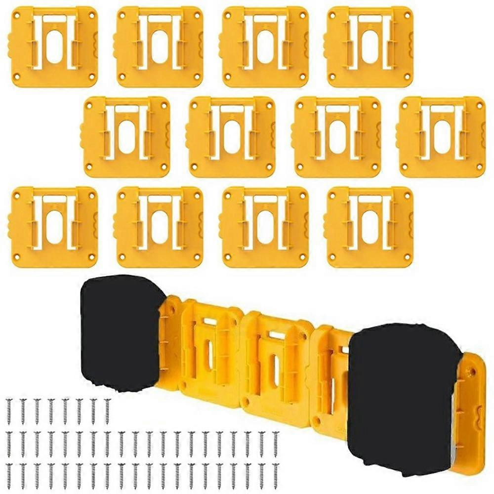 RIS-D-1 12 قطعة لديوالت 20 فولت / 60 فولت DCB200 حامل بطارية حائط تخزين يتصاعد رف البطارية