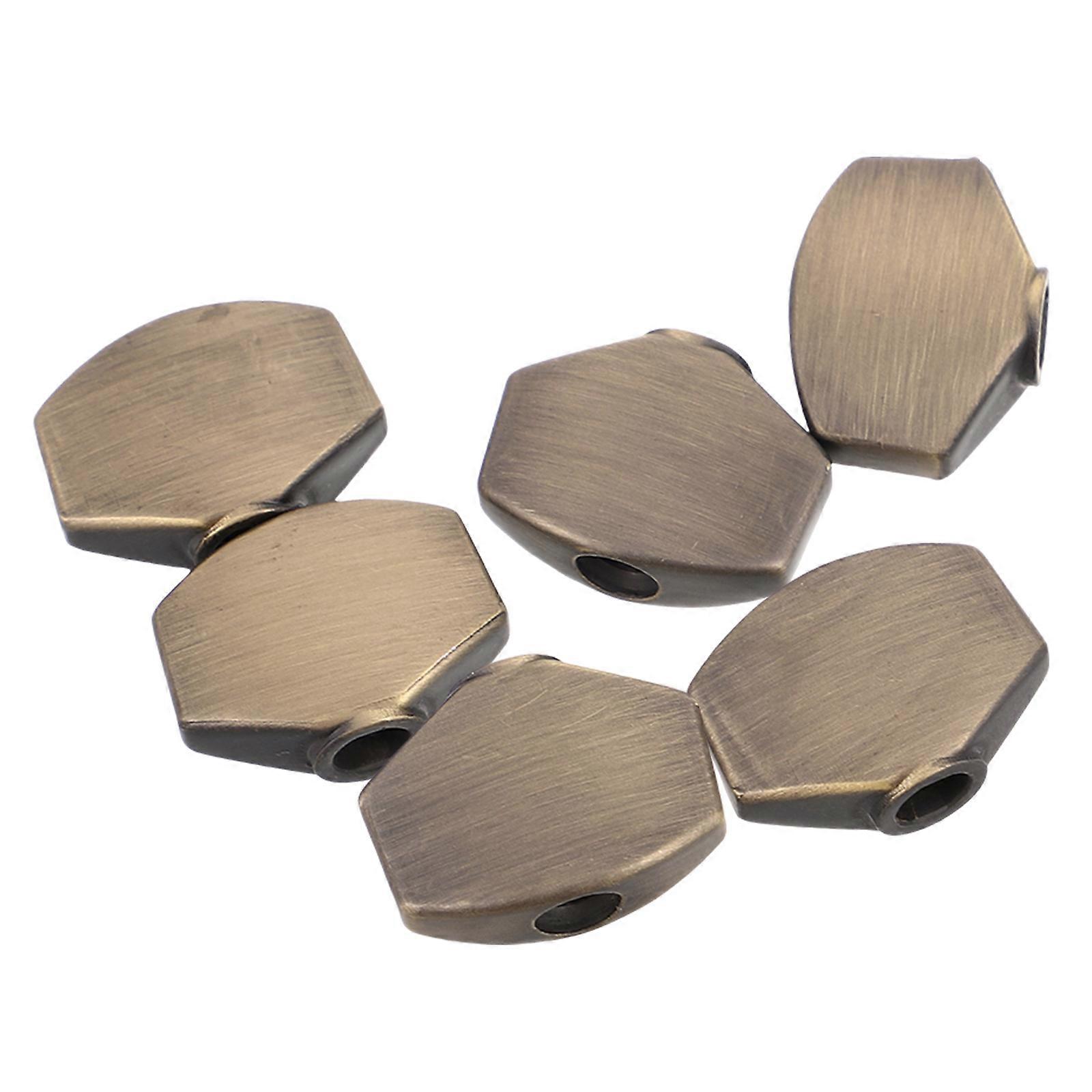 6pcs Antique Guitar Tuning Peg Caps Unique Design, Durable & Easy to Install for Acoustic/Electric Guitars