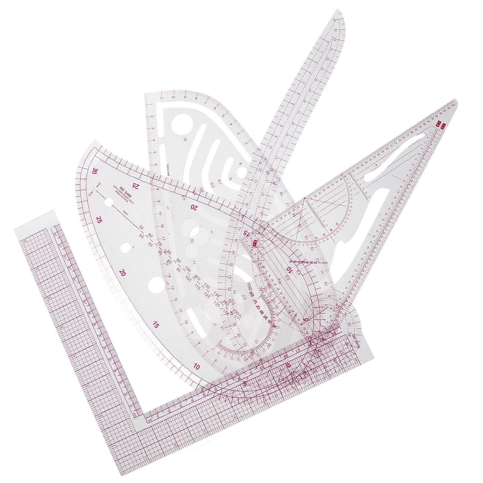Sewing Ruler Set for Dressmaking – Curved and Pattern Cutting Rulers with Scale for Accurate Clothing Drafting and Manual Cutting