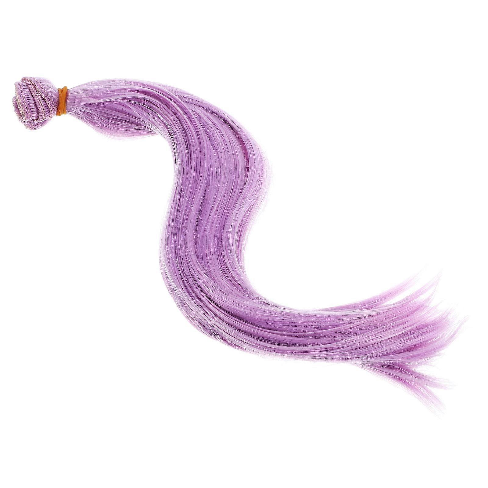Simulation Curly Wigs Decorative Doll Curly Wig Purple Milk Fiber Diy Supply 1Pack