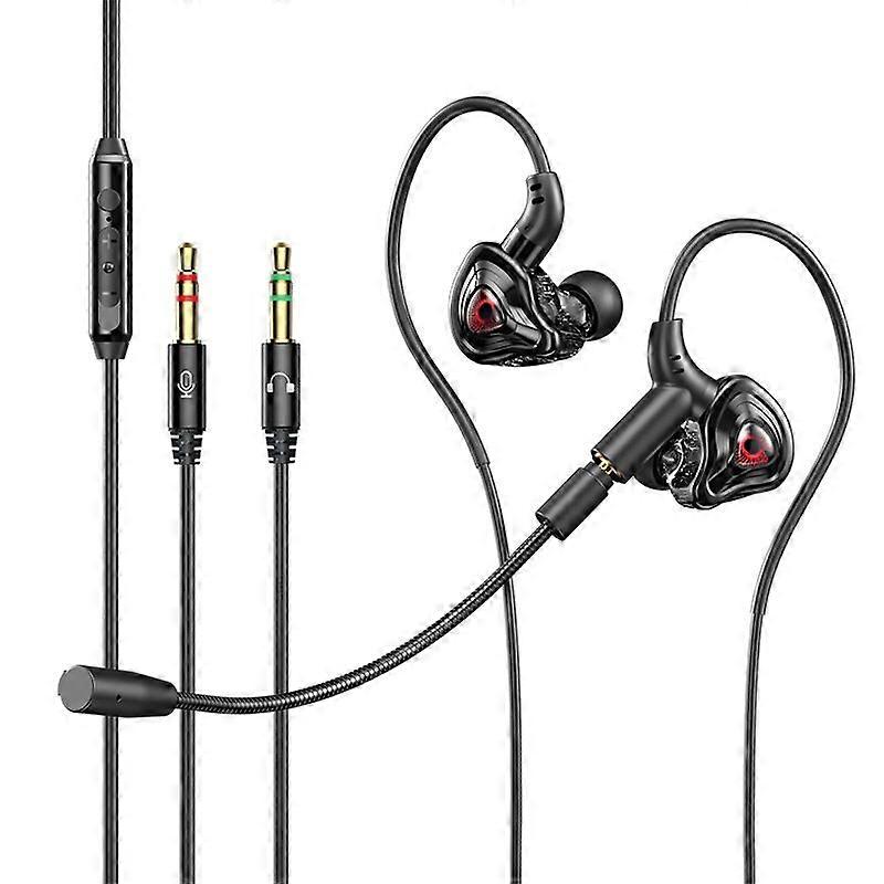 G59 Gaming and Esports Wired Earphone In Ear With Microphone Dual 3.5mm Interface for Computer
