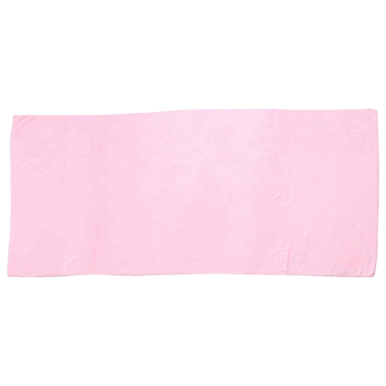 Beach Towel Microfiber Quick Dry Comfortable Pink 70x140cm for Spa Swimming Camping 1Set