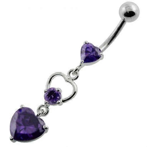 Jewelled Καρδιά Cutout Ομφαλός Belly Piercing