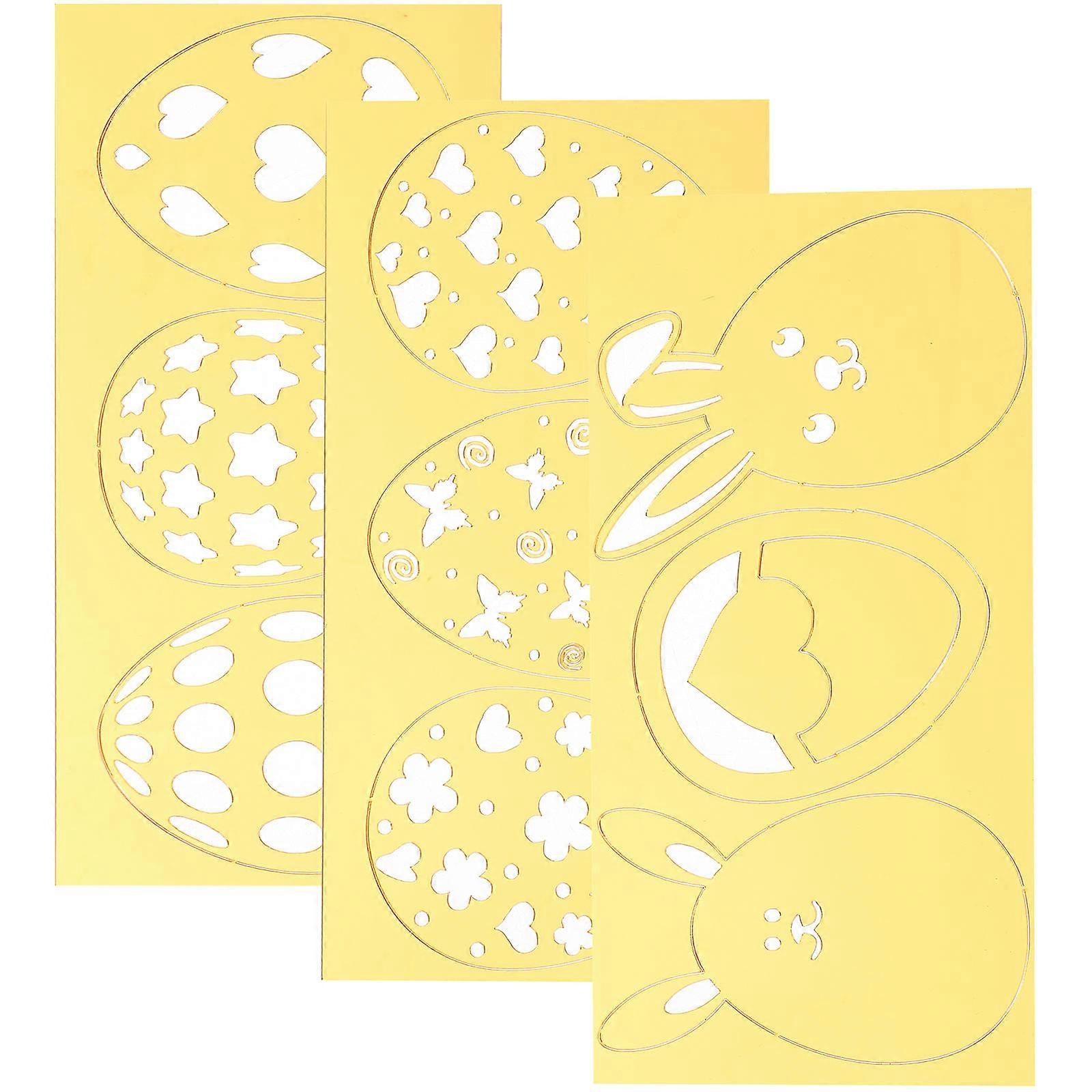 Spring Wall Stickers Acrylic Easter Egg Sticker Bedrooms Offices Golden 10X5.5CM 9Pcs