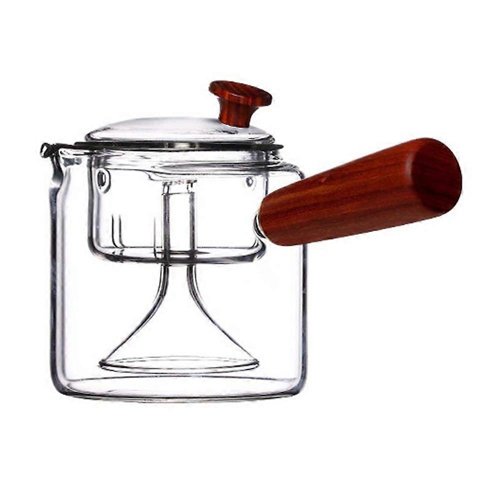 Transparent Glass Tea Kettle Heat Resistant 410ml for Home Use Practical Design