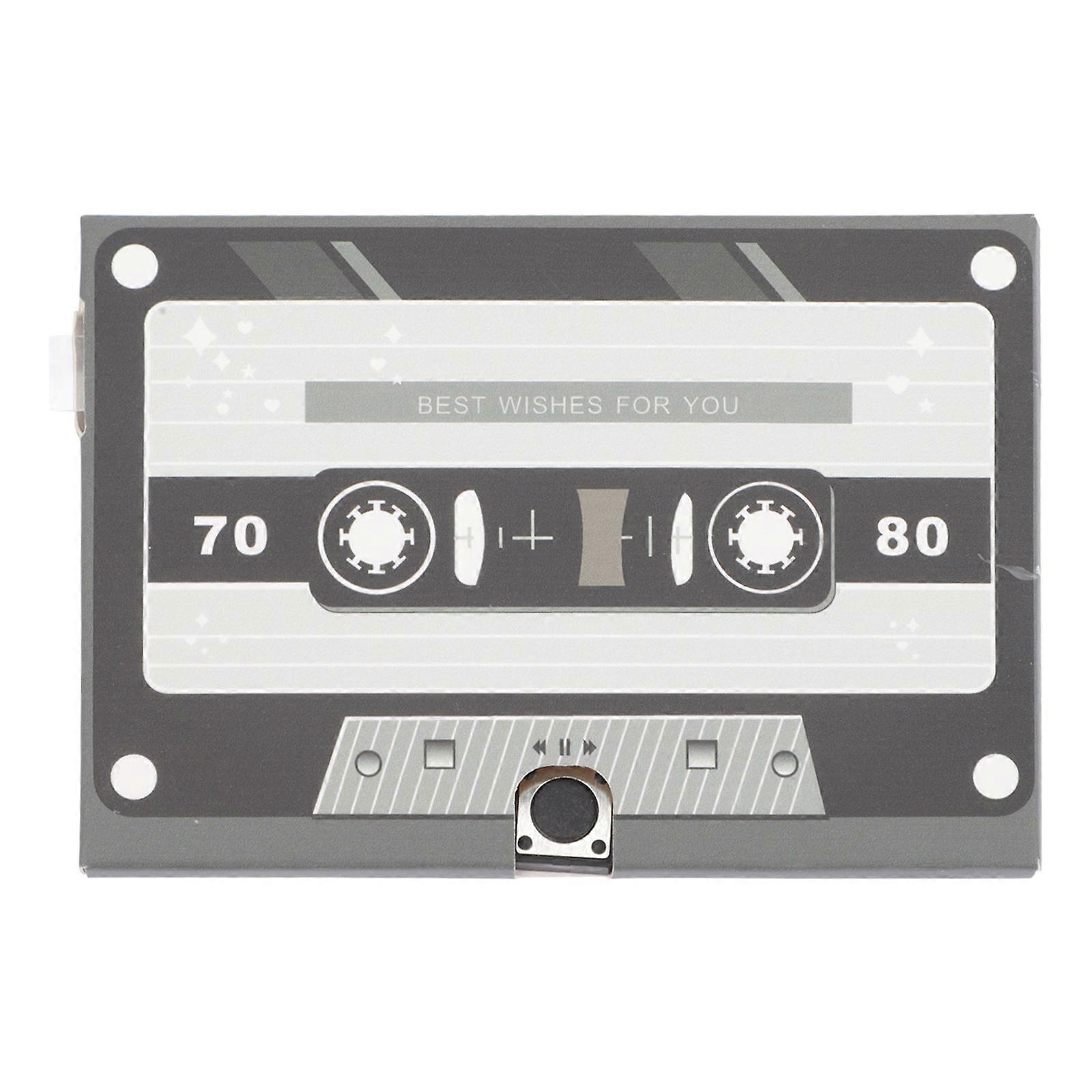 Voice Recording Greeting Cassette Tape present Giving Retro Style Black 10x7cm 1Pack