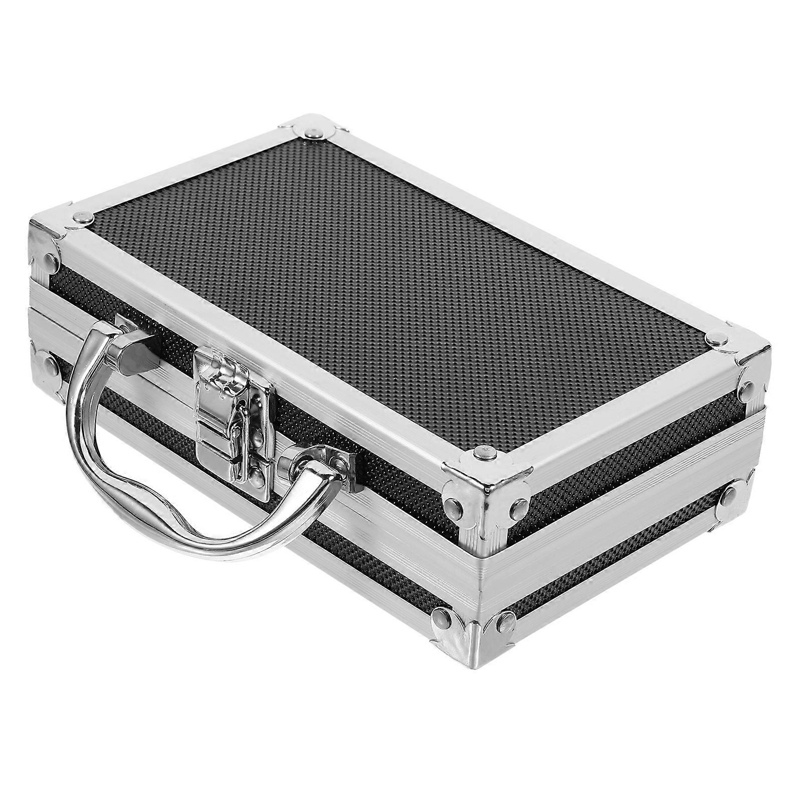 Aluminum Tool Case Portable Storage Box for Small Items Tools Toys Briefcase Design 7.07X4.32X1.97in 1Pack