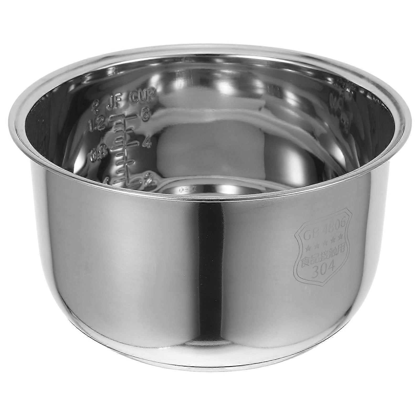 Stainless Steel Inner Pot for Rice Cookers – Compatible with Multiple Brands, Triple Composite Bottom for Faster Heating, Even Cooking & Deformation