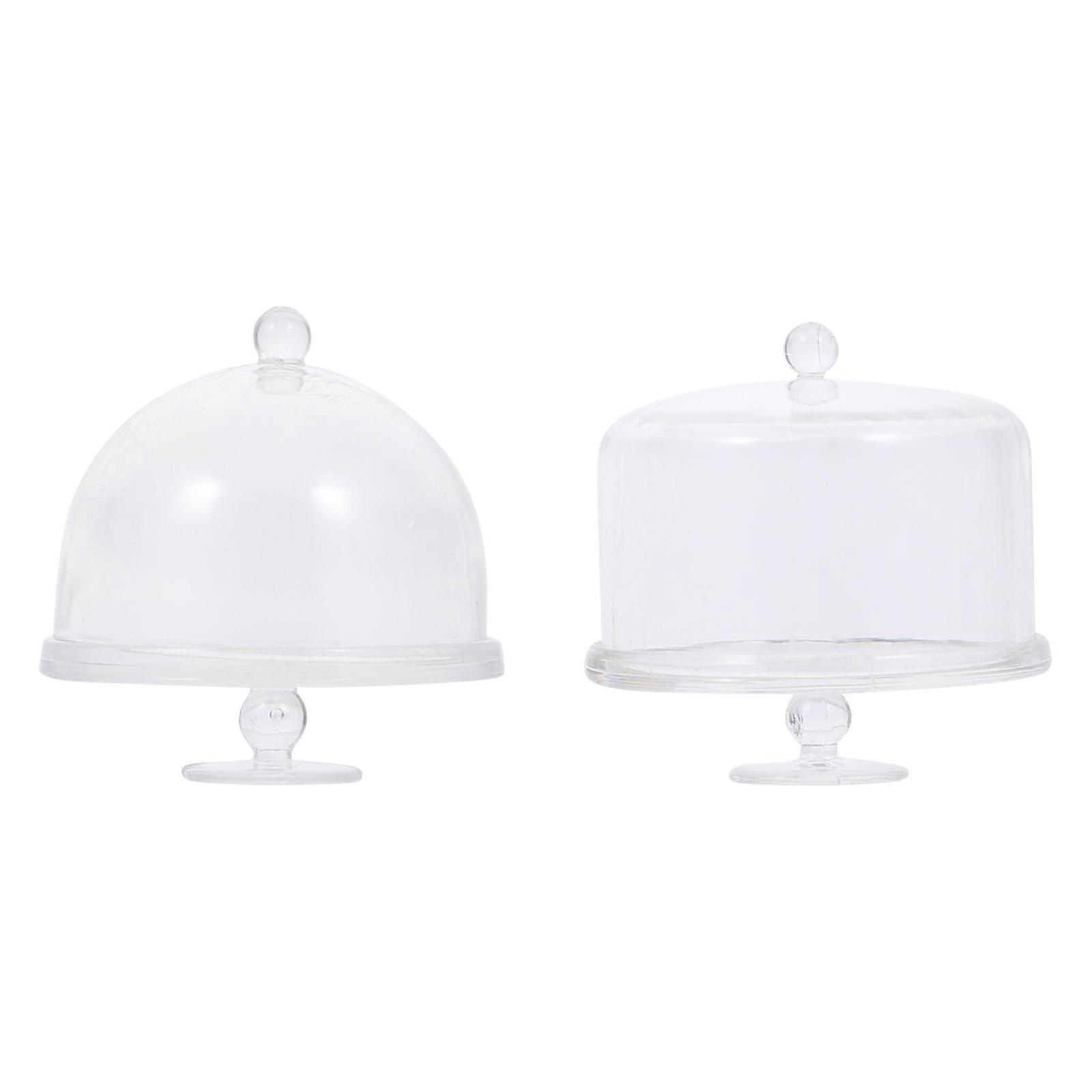 Mini Cake Boards Mini Cake Stands Dollhouse Decor Square Shape Assorted Color 4x3.5cm Plastic Material DIY Mini House Use 2Pcs