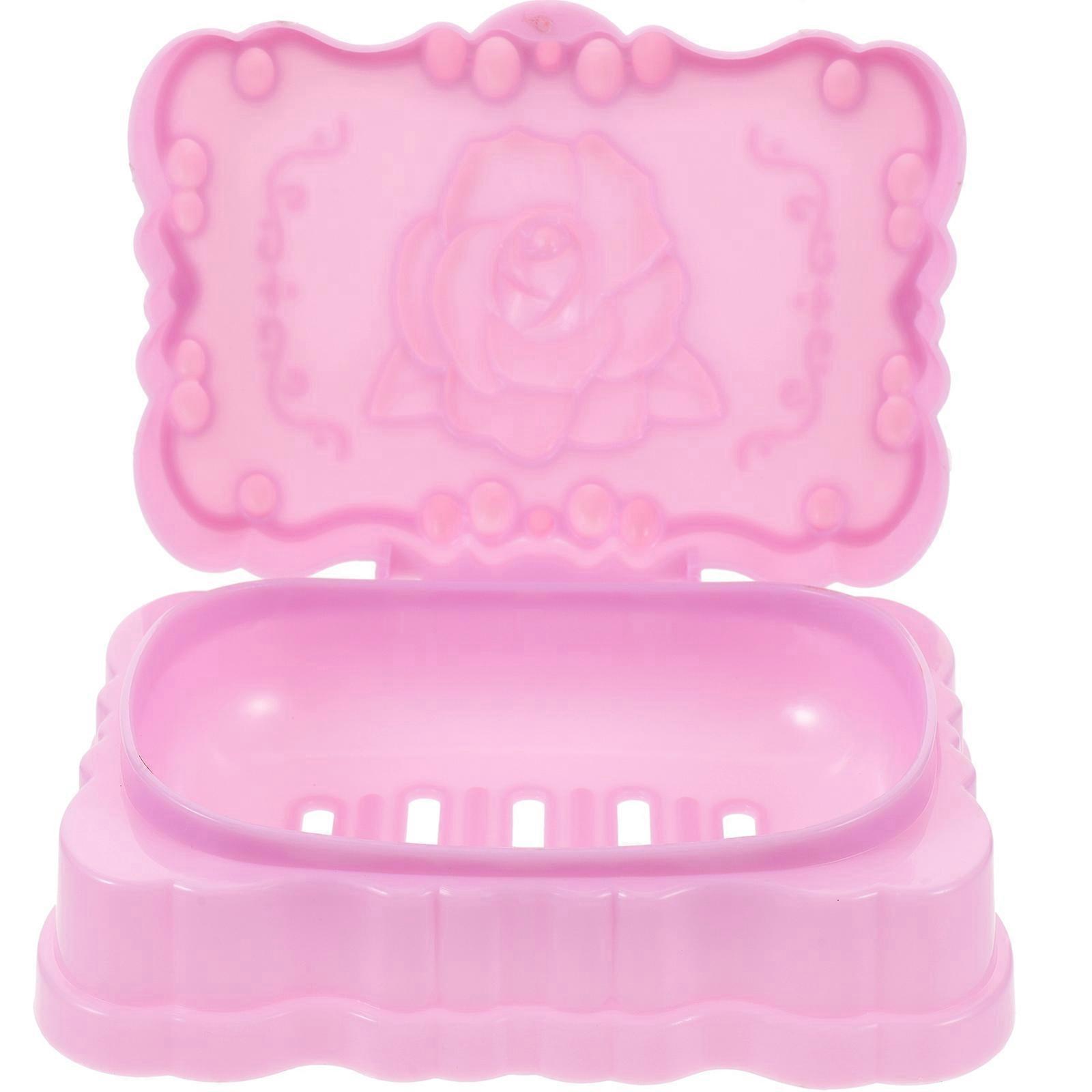 Soap Box with Draining Function Double Layer Waterproof for Travel Use 1Set